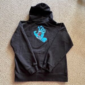 Santa Cruz Skateboards Black Hoodie-youth medium